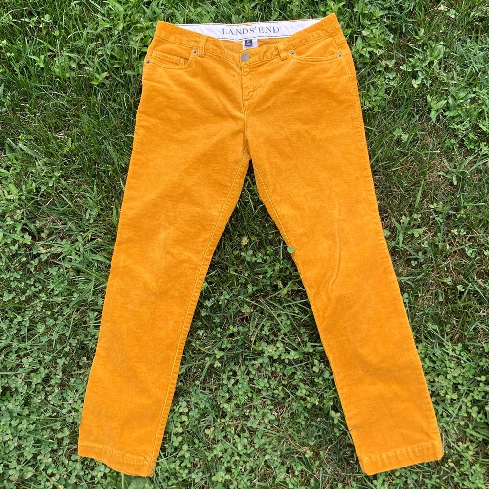 Lands End Corduroy Yellow Pants